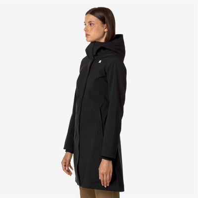 STEPHY BONDED - Jackets - 3/4 LENGTH - WOMAN - BLACK-BLUE DEPTH