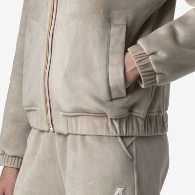 VIVIETTE VELOUR POLAR - Fleece - Jacket - WOMAN - Beige Cashmere-Beige Cashmere