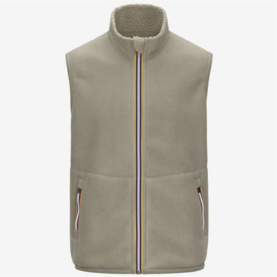 YANNICK SHERPA POLAR REVERSIBLE - Fleece - Vest - MAN - Green Oak-Green Oak