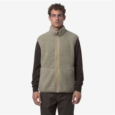 YANNICK SHERPA POLAR REVERSIBLE - Fleece - Vest - MAN - Green Oak-Green Oak
