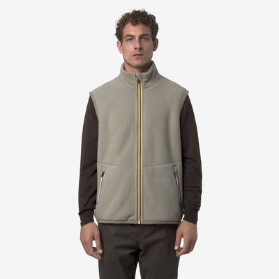 YANNICK SHERPA POLAR REVERSIBLE - Fleece - Vest - MAN - Green Oak-Green Oak