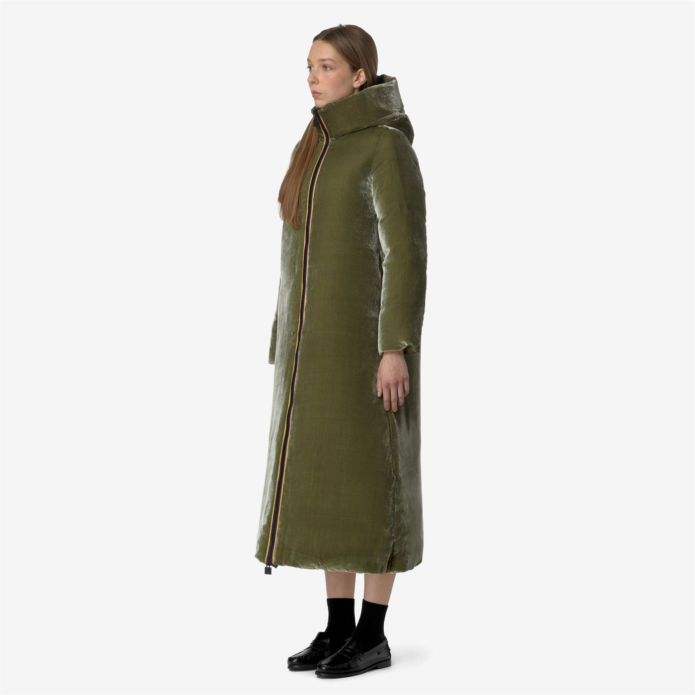 ORLEN VELVET THERMO REVERSIBLE - Jackets - Long - WOMAN - GREEN WINTER