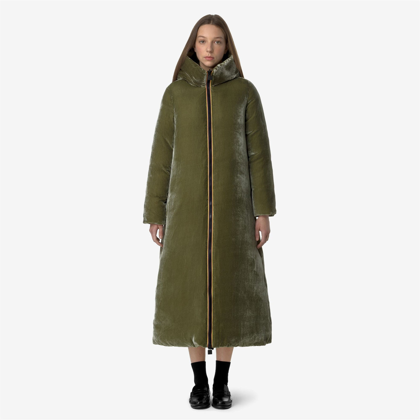 ORLEN VELVET THERMO REVERSIBLE - Jackets - Long - WOMAN - GREEN WINTER