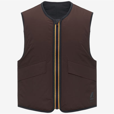 WES PADDED SOEUR - Jackets - Vest - UNISEX - Black Sand-Brown Coffee