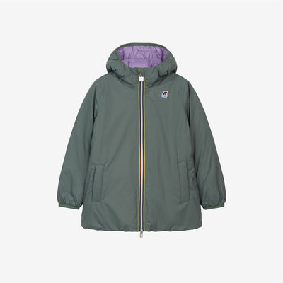 P. SOPHIE THERMO PLUS.2 REVERSIBLE - Jackets - Mid - GIRL - GREEN LAUREL-VIOLET LAVENDER