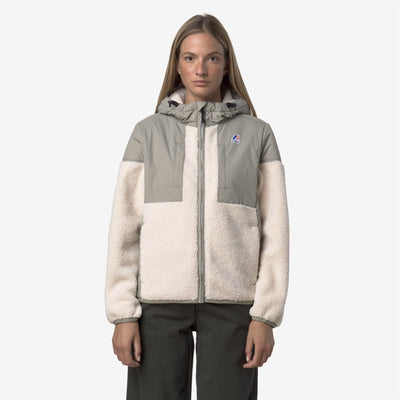 SAMSON 4.0 ORSETTO - Fleece - Hoodie Full Zip - UNISEX - Green Oak-Ecru