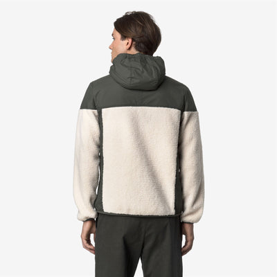 SAMSON 4.0 ORSETTO - Fleece - Hoodie Full Zip - UNISEX - GREEN BLACKISH--Ecru