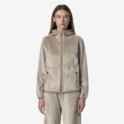 LILY VELOUR POLAR REVERSIBLE - Fleece - Jacket - WOMAN - Beige Cashmere-Beige Cashmere